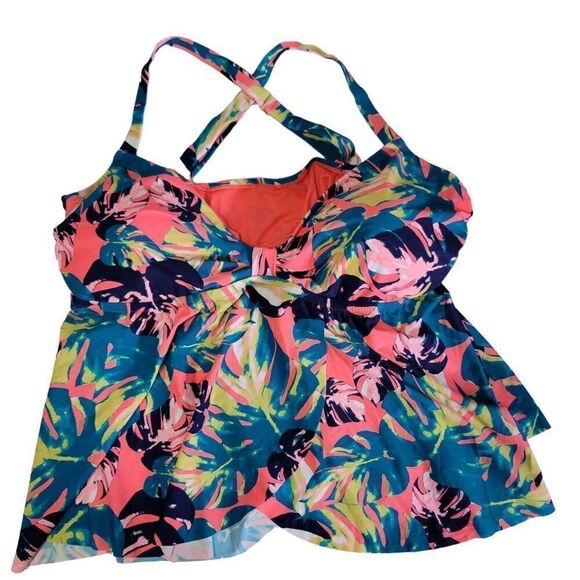 Raisins Curve Atlantic Tankini Swim Top Women Size 24W Multicolor Swimsuit NWT - Picture 2 of 13